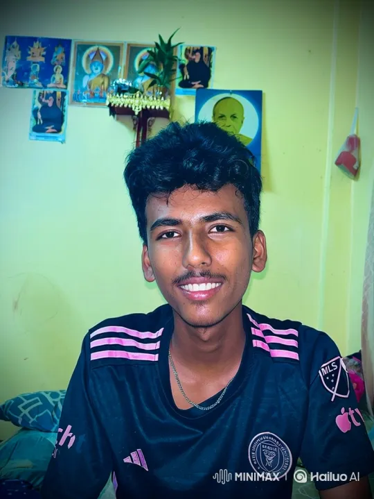 Young Man in Soccer Jersey Greet with Warm Smile – AI Generated Video | Hailuo AI