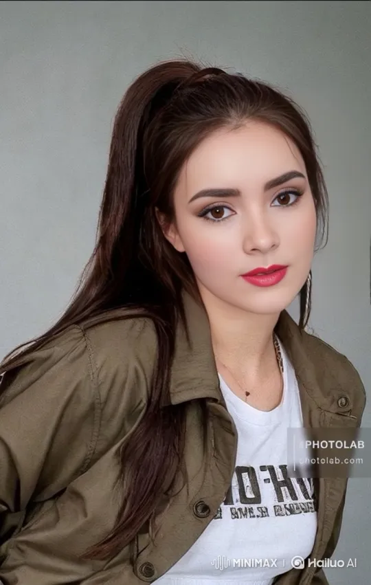 Young Woman with Ponytail Shows Poised to Warm Smile – AI Generated Video | Hailuo AI