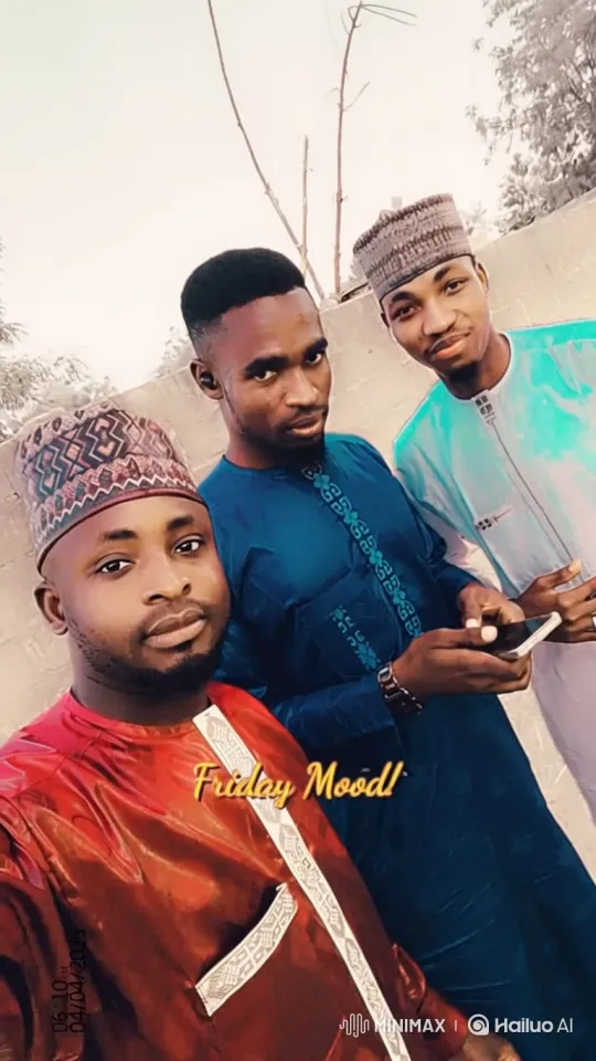 Young Men in Colorful Tunics Walk and Chat – AI Generated Video | Hailuo AI