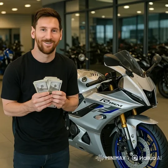 Lionel Messi Shows Off Yamaha R15M to Neymar – AI Generated Video | Hailuo AI