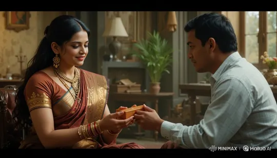 Couple Shares Intimate Gift Exchange Moment – AI Generated Video | Hailuo AI