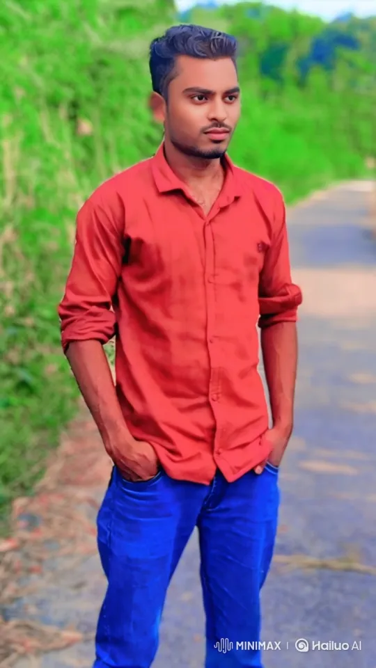 Young Man Walks Down Verdant Path in Thoughtful Stroll – AI Generated Video | Hailuo AI
