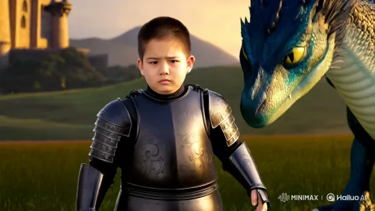 Young Boy and His Majestic Dragon Companion – AI Generated Video | Hailuo AI