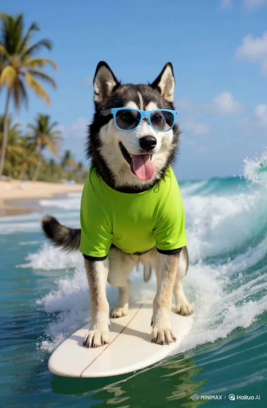Athletic Versatility: Surfer, Bodybuilder, Tennis Player – AI Generated Video | Hailuo AI