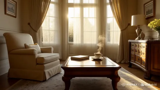 Sunlit, Serene Living Room with Classic Furniture – AI Generated Video | Hailuo AI