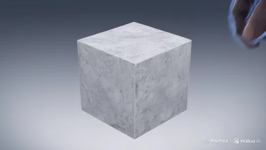 Colossal Hand Transforms Cube into Ecosystem – AI Generated Video | Hailuo AI