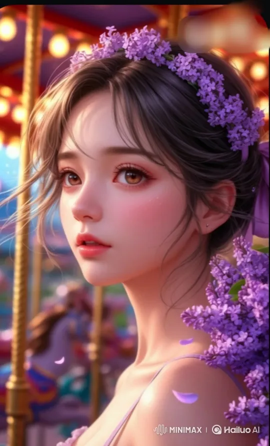 Young Woman Reflects on Sadness in Enchanted Garden – AI Generated Video | Hailuo AI
