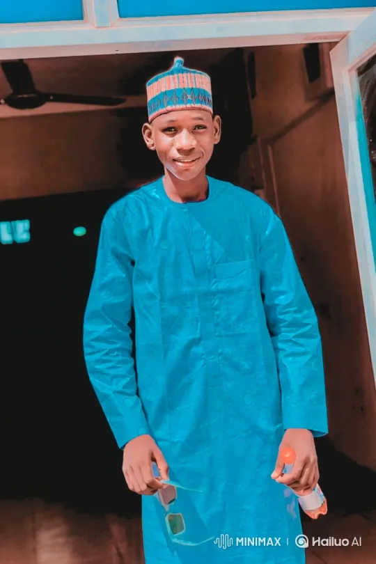 Young Man in Blue Garment Greet with Smile – AI Generated Video | Hailuo AI
