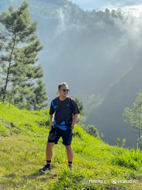 Man on Mountain Peak: Journey from Earth to Space – AI Generated Video | Hailuo AI
