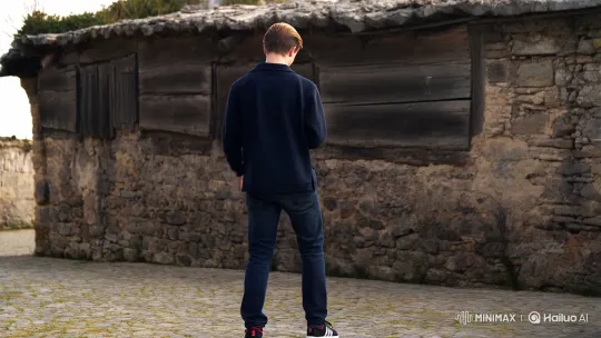 Young Man Enters Lamborghini Veneno in Traditional Village – AI Generated Video | Hailuo AI