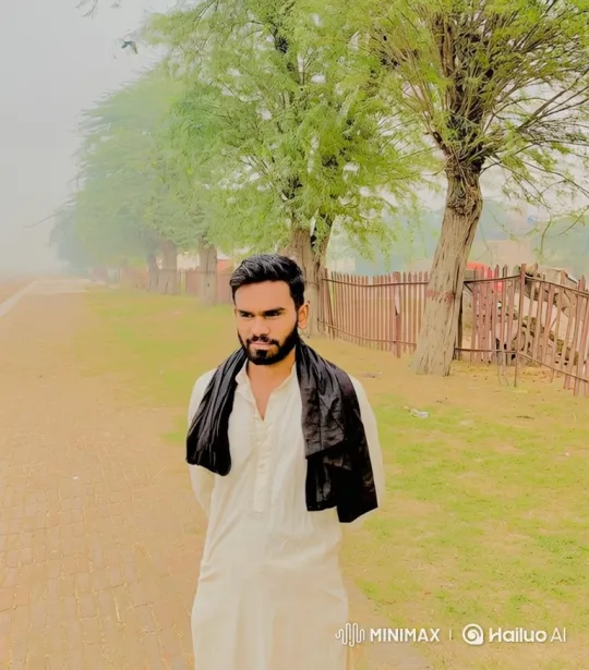 Young Man Observes Horse and Porsche Amidst Foggy Path – AI Generated Video | Hailuo AI