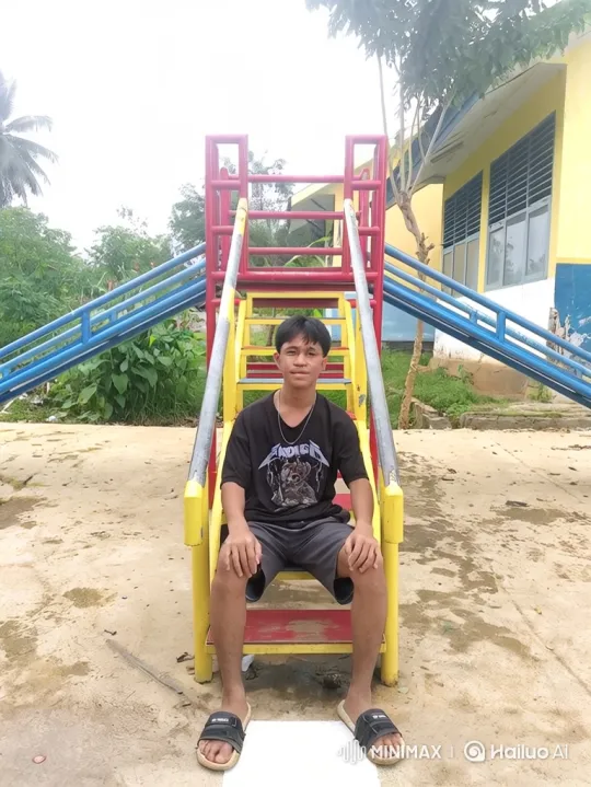 Young Man on Playground to Earth from Space Panorama – AI Generated Video | Hailuo AI