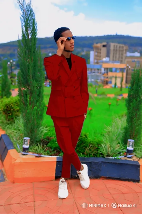 Stylish Man in Suit Poses Outdoors with Confidence – AI Generated Video | Hailuo AI