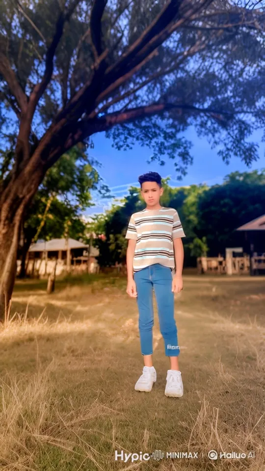 Young Boy Watches Helicopters and Plane Fly Over Field – AI Generated Video | Hailuo AI