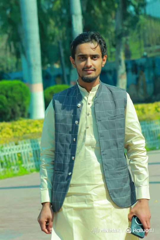 Young Man Walking in Park with Smartphone – AI Generated Video | Hailuo AI