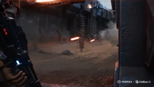 Star Wars: Intense First-Person Firefight Scene – AI Generated Video | Hailuo AI