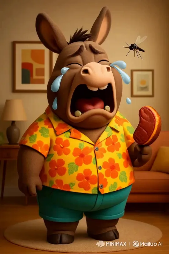 Donkey Dancing with Steak, Holding Muriçoca – AI Generated Video | Hailuo AI