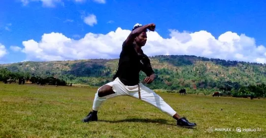 Martial Artist Performing Gracefully in Nature – AI Generated Video | Hailuo AI