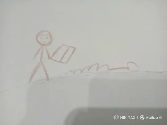 Stick Figure Boy Lifts Bag Animation – AI Generated Video | Hailuo AI