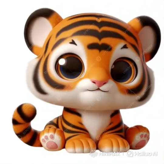 Cute Tiger Cub in Golden Hour Serenity – AI Generated Video | Hailuo AI