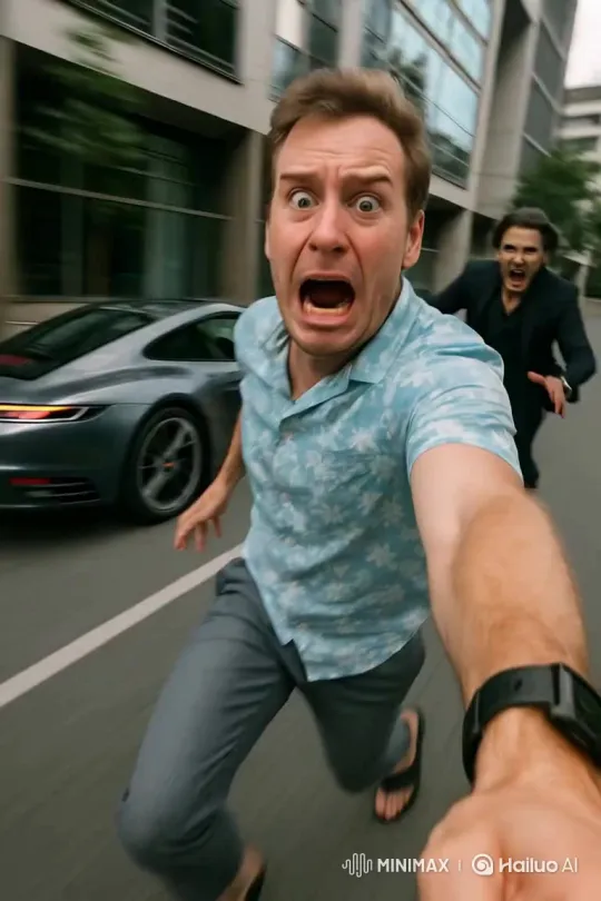 Young Man Gets into Porsche, Drives Off – AI Generated Video | Hailuo AI