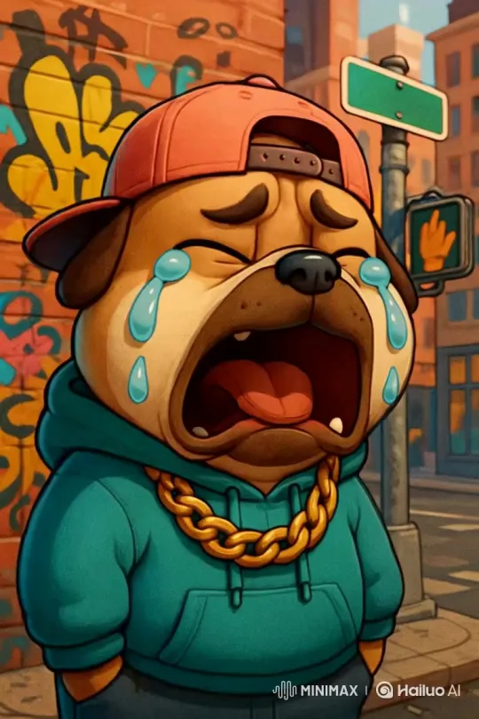 Streetwear-Style Cartoon Dog With Realistic Smoke Animation – AI Generated Video | Hailuo AI