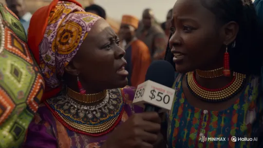 African Women Promote YANDIX TV Channel, Offer $50 In Busy Market – AI Generated Video | Hailuo AI