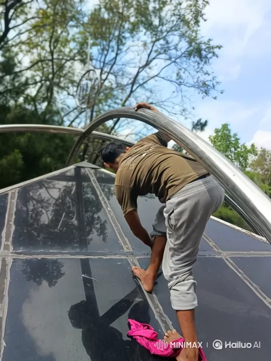 Person on Pyramid Structure Explores Earth from Space – AI Generated Video | Hailuo AI