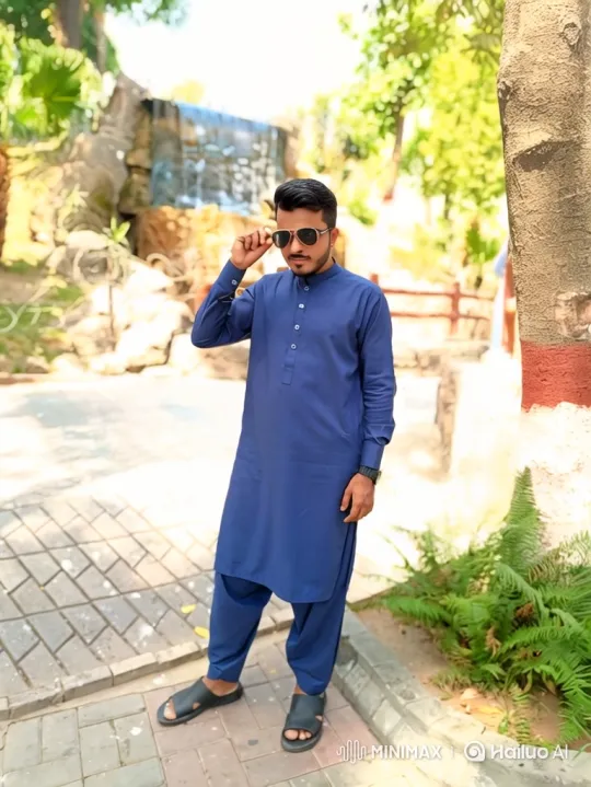 Man in Traditional Attire Enters SUV in Park – AI Generated Video | Hailuo AI