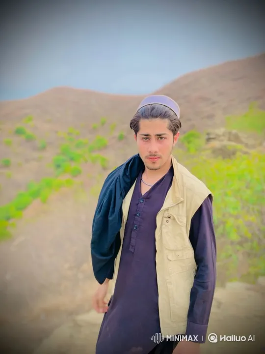 Young Man Observes Vehicle in Arid Landscape – AI Generated Video | Hailuo AI