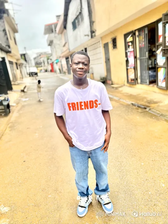 Confident Young Man in White Tee on Urban Street – AI Generated Video | Hailuo AI