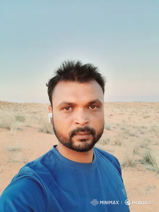 Man Plays Flute in Arid Landscape with Emotion – AI Generated Video | Hailuo AI