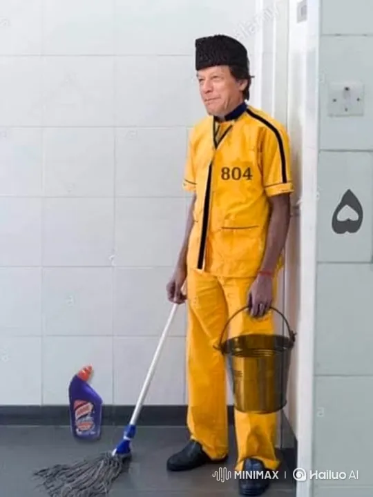 Man in Uniform Mops Floor Methodically – AI Generated Video | Hailuo AI
