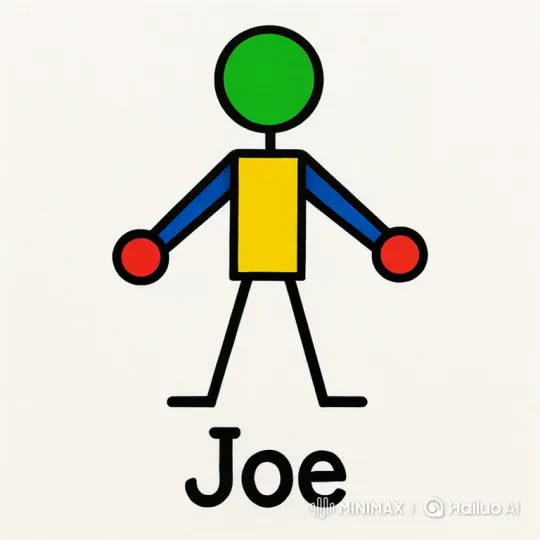 Geometric Characters Joe and Alex Fight and Joe Wins – AI Generated Video | Hailuo AI