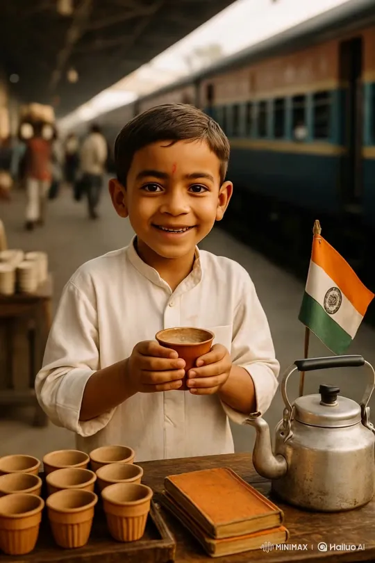 Narendra Modi's Childhood Imagery in Animation – AI Generated Video | Hailuo AI