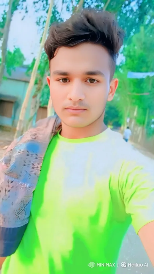 Young Man in Bright Green Tee on Sunny Day – AI Generated Video | Hailuo AI