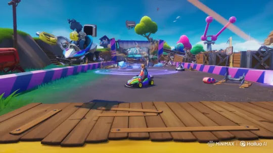 Fortnite Meets Mario Kart: 3D Animated Racing Adventure – AI Generated Video | Hailuo AI