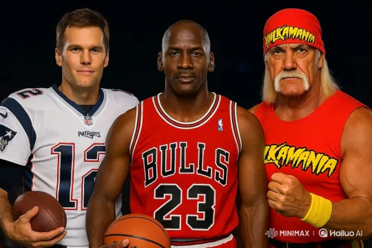 Iconic Athletes Pose in Legendary Display – AI Generated Video | Hailuo AI