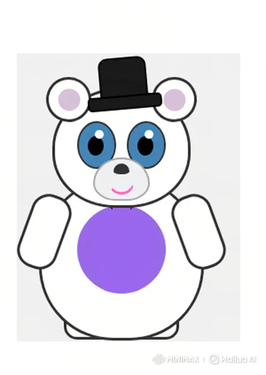 Animated White Bear Greets with Gentle Wave – AI Generated Video | Hailuo AI