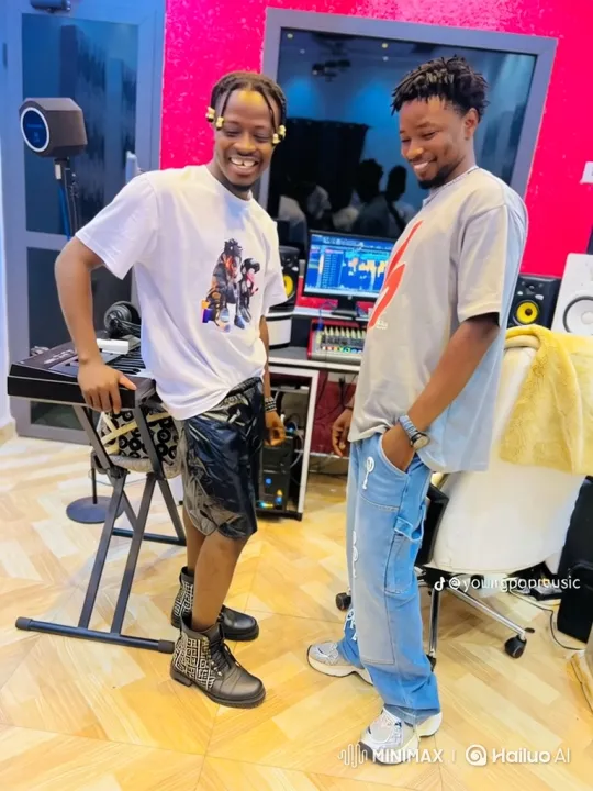 Young Men Enjoy Music Studio Collaboration – AI Generated Video | Hailuo AI