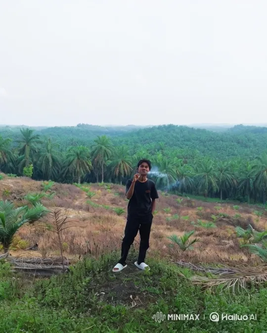 Panoramic Journey from Palm Plantation to Earth in Space – AI Generated Video | Hailuo AI