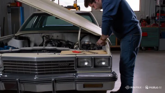 Repairing a Classic 1996 Chevrolet Caprice Engine – AI Generated Video | Hailuo AI