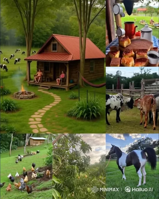 Peaceful Farm Life: A Moving Collage of Tranquility – AI Generated Video | Hailuo AI