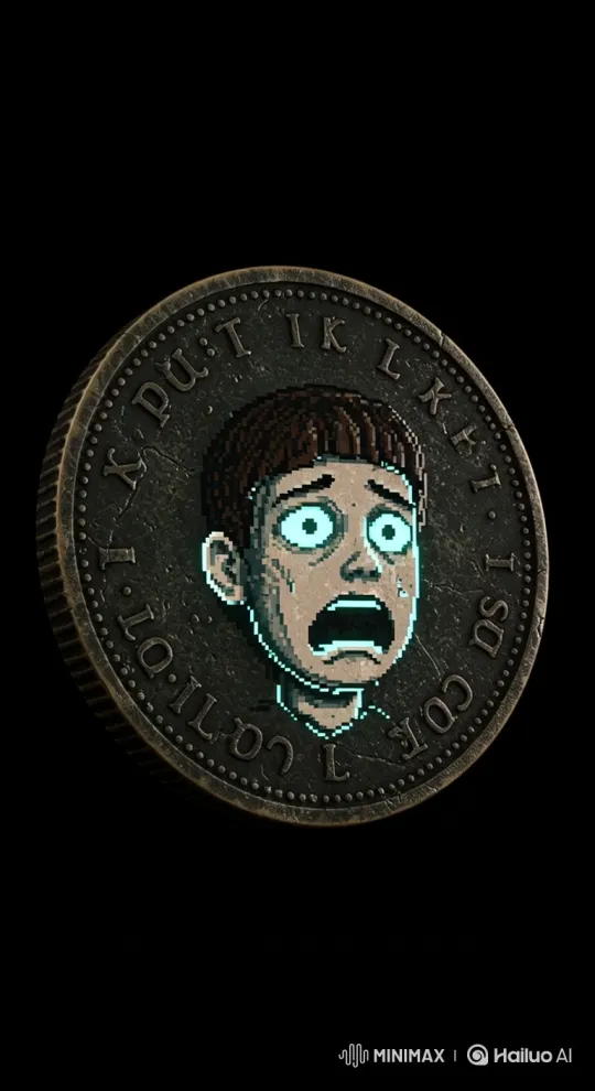 Terrified Boy's Pixelated Face Haunts Ancient Coin Animation – AI Generated Video | Hailuo AI