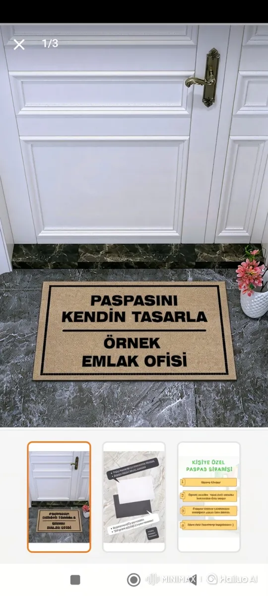 Personalized Doormat Promotion with Features and Ordering Process – AI Generated Video | Hailuo AI