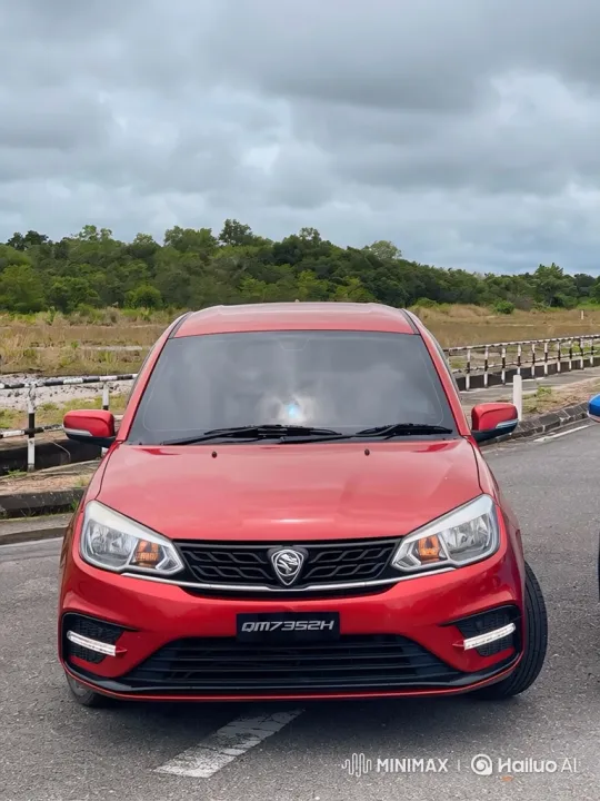 Red Sedan Activates Air Suspension, Lowers Smoothly – AI Generated Video | Hailuo AI