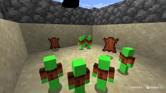 Cloning Battle in a Sandstone Room – AI Generated Video | Hailuo AI