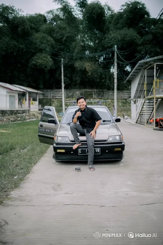 Asian Man on Car to Epic Panoramic Earth View – AI Generated Video | Hailuo AI