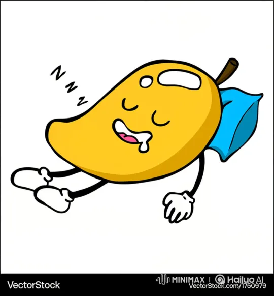 Cartoon Mango Awakens from Sleep Animation – AI Generated Video | Hailuo AI