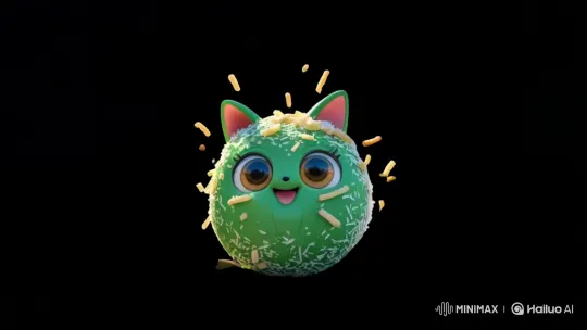 Cheerful Klepon Observes Ants on a Bread Crumb Adventure – AI Generated Video | Hailuo AI
